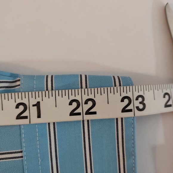 Foxcroft Blue Striped Button Down Shirt - Picture 11 of 12